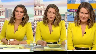 Susanna Reid Showing Off Huge Cleavage in Tight Yellow Dress - Good Morning Britain 18/4/2023