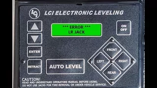 Correcting a RV Leveling System Jack Error