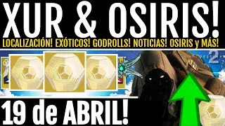 #XUR TRAE UN 69! LOCALIZACIÓN! GODROLLS! NOTICIAS! ARMADURAS! PRUEBAS Y MÁS - 19 DE ABRIL #Destiny2