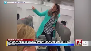 Charlotte woman refuses to wear mask on flight