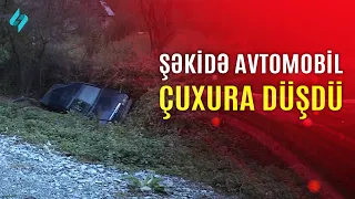 Avtomobil çuxura düşdü, xəsarət alanlar var | Kanal S Xəbər