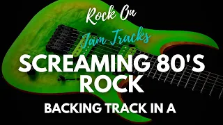 Screaming 80's Rock Guitar Backing Track in A Minor