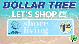 Let's Shop the Dollar Tree Shore Living items! Beach, Coastal & Nautical Decor for DIYS 2024