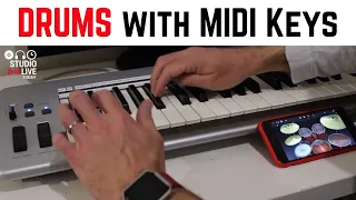 Play drums with a MIDI keyboard in GarageBand iOS (iPhone/iPad)