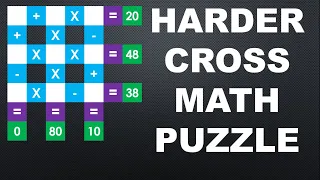 A Harder Cross Math Puzzle - Viral Puzzles part 6