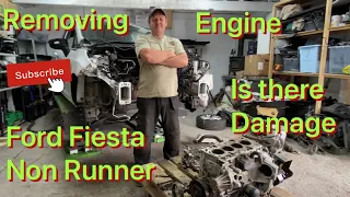 Ford Fiesta 2016 1.2 Non Runner Part 2 Removing The Engine Can i See Damage ????