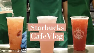 the strawberry açaí lemonade refresher is poppin | cafe vlog | Target Starbucks | ASMR