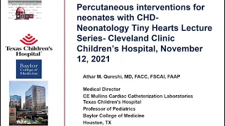 Percutaneous Interventions for Neonates with Congenital Heart Disease