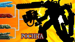 Transformers Tank:🚀  POCHITA 's World Ballistic Missiles  🚀 | Arena Tank Cartoon