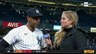 Meredith Marakovits catches up with Aaron Hicks after the Yankees' win