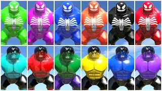 All Hulk & Venom COLORS Evolution in LEGO Marvel Superheroes Game