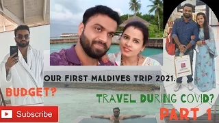 !!Our Maldives trip 2021 !! Lockdown travel!! Part 1!! Honeymoon Diaries!! Amaya kuda rah!!