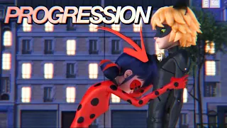 Ladynoir Progression | changes in how she sees cat noir | Season 1-4 (so far) | Miraculous Ladybug