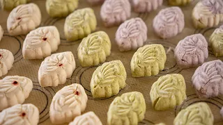 番婆饼 | 薯粉饼 | 三种口味 | 入口即化的椰香传统年饼 Kuih Bangkit | Coconut Cookies | CNY cookies | 过年饼 [我的爱心食谱/小雁]