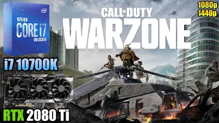 Call of Duty: Warzone : i7 10700K + RTX 2080 Ti | 1080p & 1440p | Low & High Settings