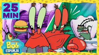 Don Cangrejo y Plánkton: de amigos ¡a enemigos! | Bob Esponja en Español