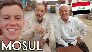 Meeting Iraqis in MOSUL, IRAQ Travel Vlog شاب أمريكي يزور سوقا في الموصل بالعراق