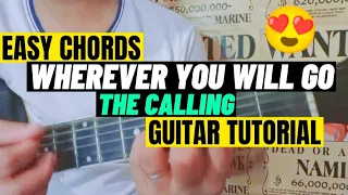 WHEREVER YOU WILL GO by The Calling EASY CHORDS Guitar Tutorial | BEE21TV