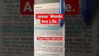 Jesus’ #Words Are #Life . #Read Them And #Live . John 6:63