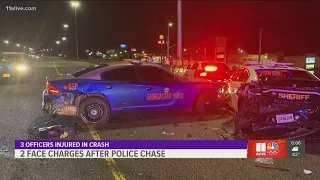 Georgia State Patrol trooper, 2 deputies recovering after chase, crash