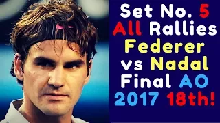 🏅 Federer vs Nadal ➖ AusOpen 2017 Final ➖ Set No. 5 ALL RALLIES ➖ ITA Language 🏅