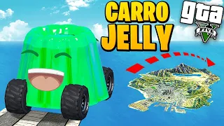 TENTANDO SALTAR POR CIMA DO MAPA DO GTA 5 COM CARRO DO JELLY !! (ÉPICO)