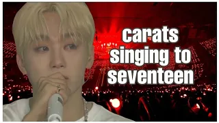 Carats singing for SEVENTEEN (Be The Sun Tour in Seoul)