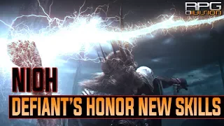 Nioh - New Ninja & Onmyo Magic Skills Showcase (Defiant's Honor New Skills Tutorial)