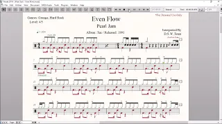 Drum Score - Pearl Jam - Even Flow (sample)