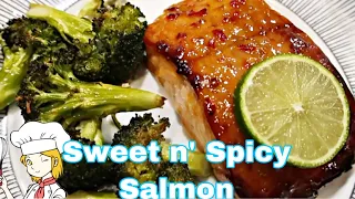 Sweet n Spicy Salmon / Garlic Roasted Broccoli