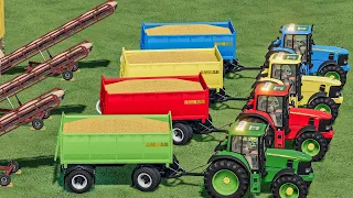 WORK OF COLORS ! CORN LOAD WORK with Mini Tractors ! Farming Simulator