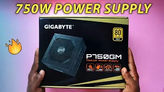 GIGABYTE P750GM 80+ GOLD FULLY MODULAR POWER SUPPLY UNBOXING IN HINDI | BEST 750W POWER SUPPLY