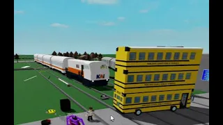 Crashing Trains and Cars in Trains vs Cars Roblox!