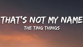 The Ting Tings - That's Not My Name (Lyrics)