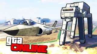 БИТВА AT-AT ШАГОХОДА ИЗ STAR WARS С ИСТРЕБИТЕЛЯМИ В GTA 5 ONLINE