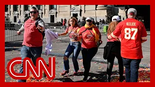 Video shows the scene after shooting near Chiefs parade