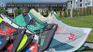 How long does your kiteboarding safety line have to be