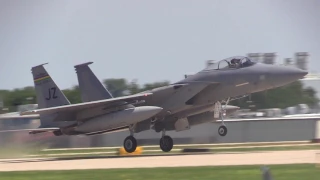 F-15 Eagle Unrestricted Climb HD Oshkosh AirVenture Sunday.