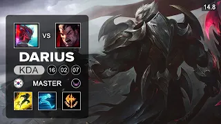 Darius vs Yone Top - KR Master - Patch 14.8 Season 14