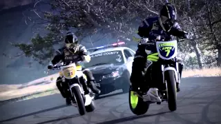 Ken Block DC Police chase bikes, incredible drifting HD