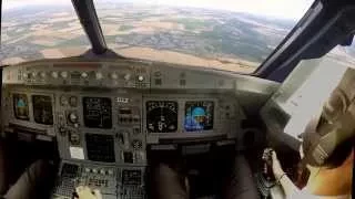 Paris LFPG Cockpit view (improved) landing 27R