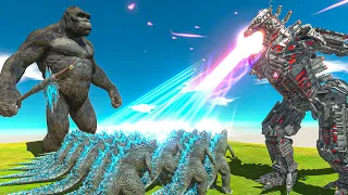 Dark  Monster War - Godzilla x Kong VS Mechagodzilla - Animal Revolt Battle Simulator