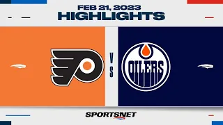 NHL Highlights | Flyers vs. Oilers - February 21, 2022