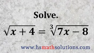 Solving a Radical Equation with Different Roots (Example)