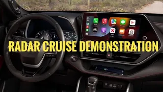 Toyota Dynamic Radar Cruise Control & City Driving Demo - Toyota Highlander Best Toyota SUV