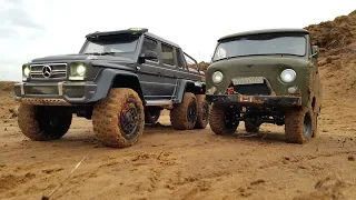 GELENDVAGEN 6x6 and UAZ ... Comparative test of SUVs, Traxxas TRX-6