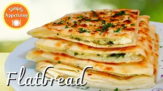 No Oven Flatbread with Cheese in 10 Minutes! Easy & Healthy Breakfast Ideas | Turkish Gözleme Recipe
