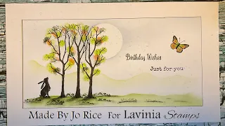 Spring Trees card design by Jo Rice #laviniastamps #cardmaking