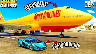 GTA 5: Lamborghini Cars Vs Air India Aeroplane | Fastest Aeroplane And Cars Drag Race | GTA 5 MODS!