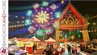 So Much Delicious STREET FOOD At This Temple Festival in BANGKOK Thailand